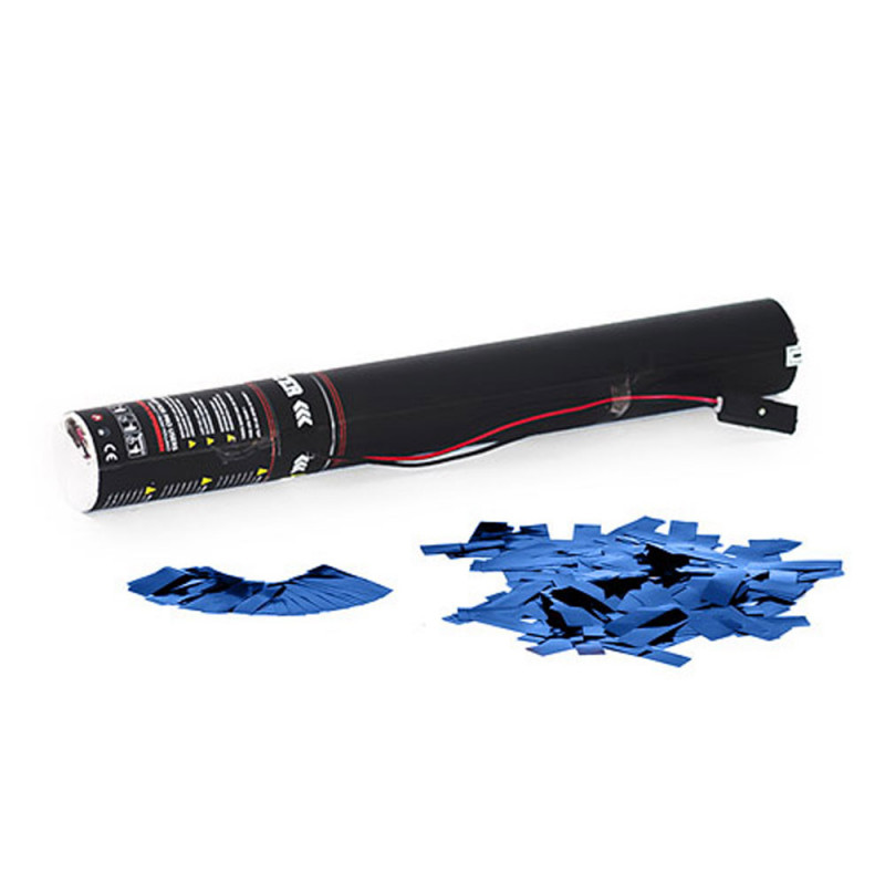 Electric Cannon 50 cm metallic confetti - blue